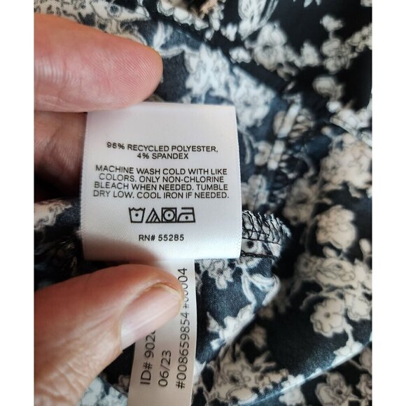 Express Long Sleeve Floral Top Black Small - Picture 4 of 4